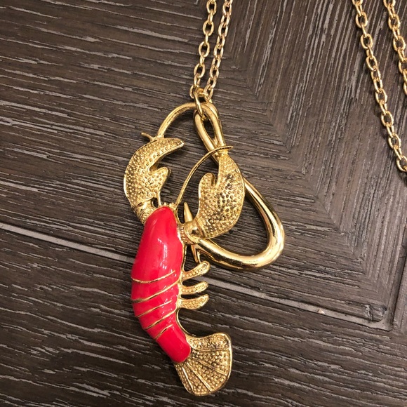 RARE Lilly Pulitzer Lobster Necklace NWOT - Picture 2 of 3